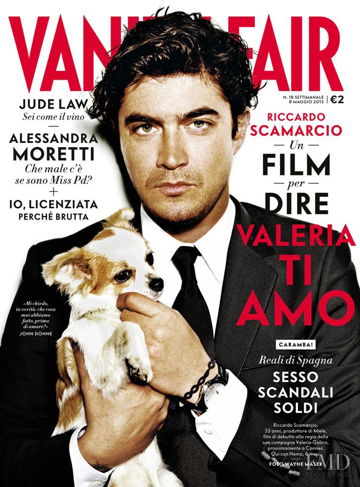 Riccardo Scamarcio featured on the Vanity Fair Italy cover from May 2013