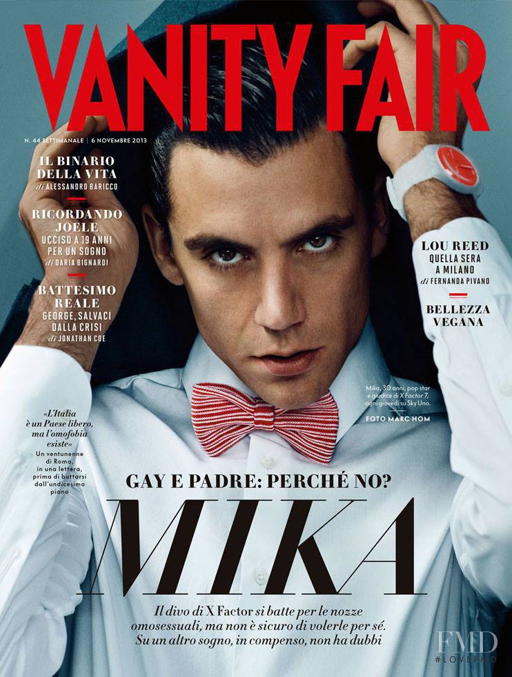 Mika featured on the Vanity Fair Italy cover from November 2013