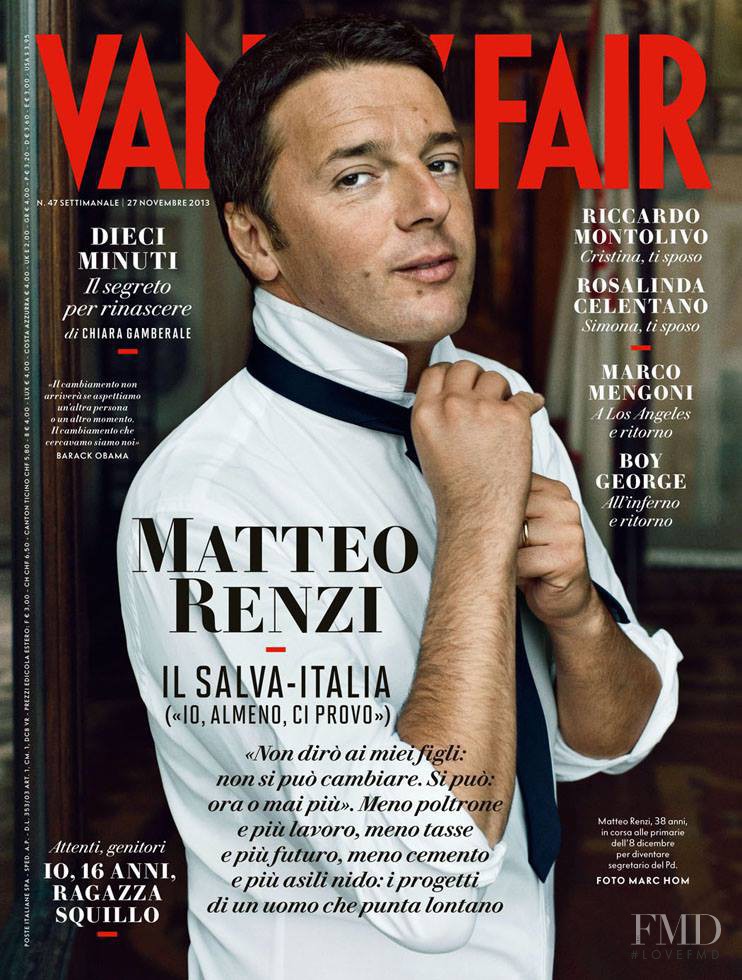 Matteo Renzi featured on the Vanity Fair Italy cover from November 2013