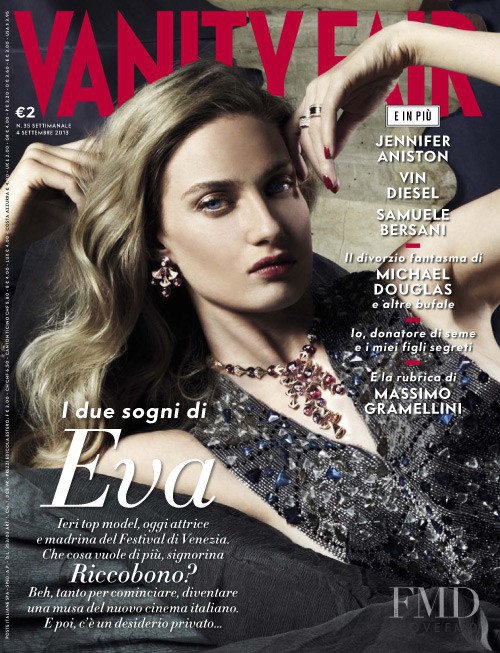 Eva Riccobono featured on the Vanity Fair Italy cover from September 2013
