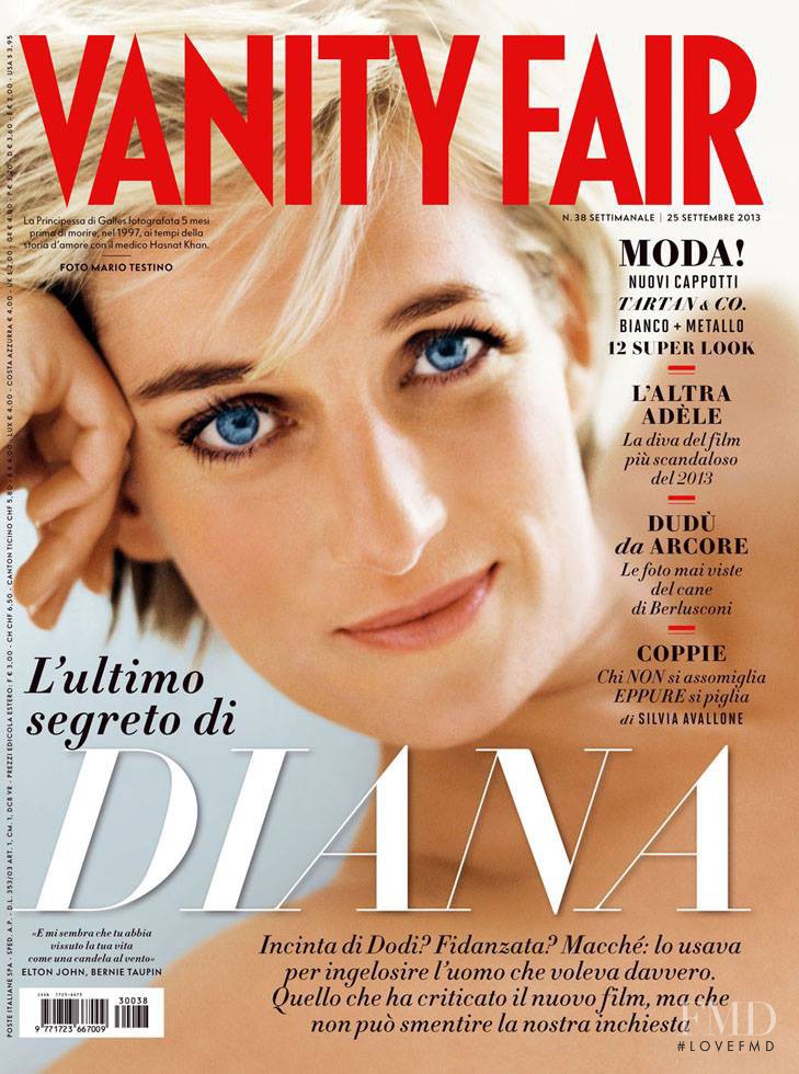 Diana of Wales featured on the Vanity Fair Italy cover from September 2013