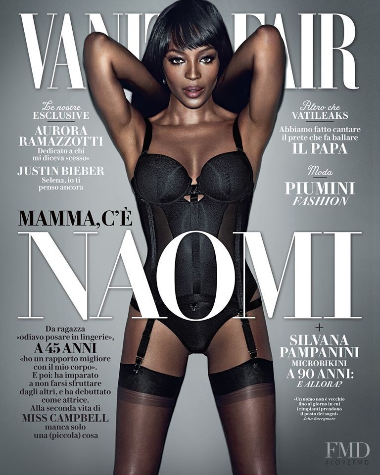 Naomi Campbell featured on the Vanity Fair Italy cover from December 2015