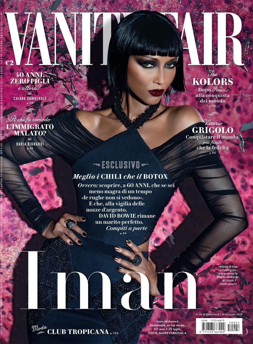 Cover of Vanity Fair Italy with Iman Abdulmajid, June 2015