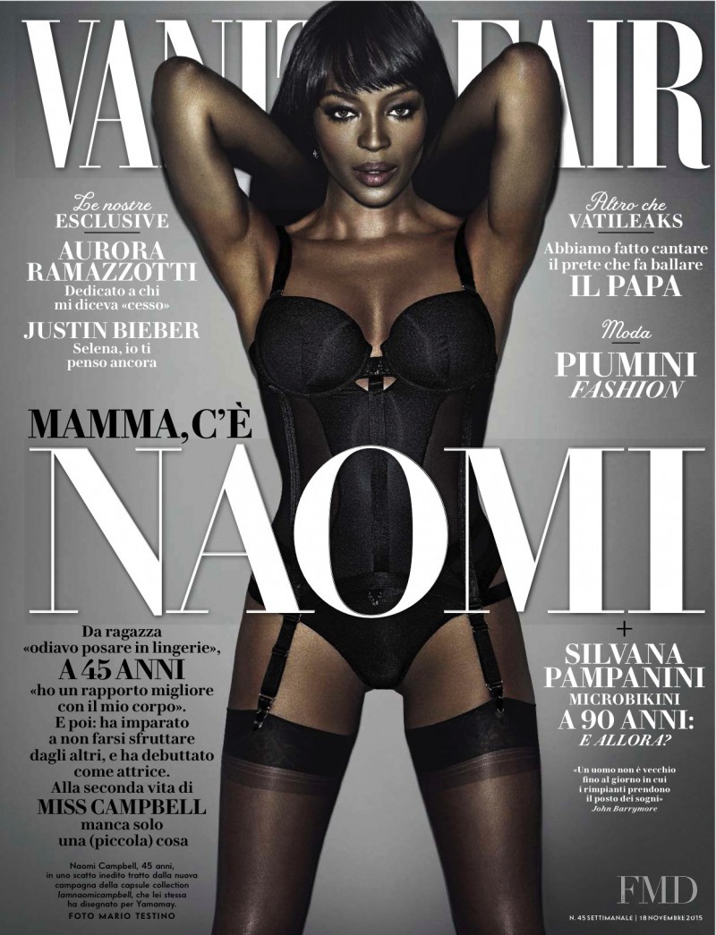 Naomi Campbell featured on the Vanity Fair Italy cover from November 2015