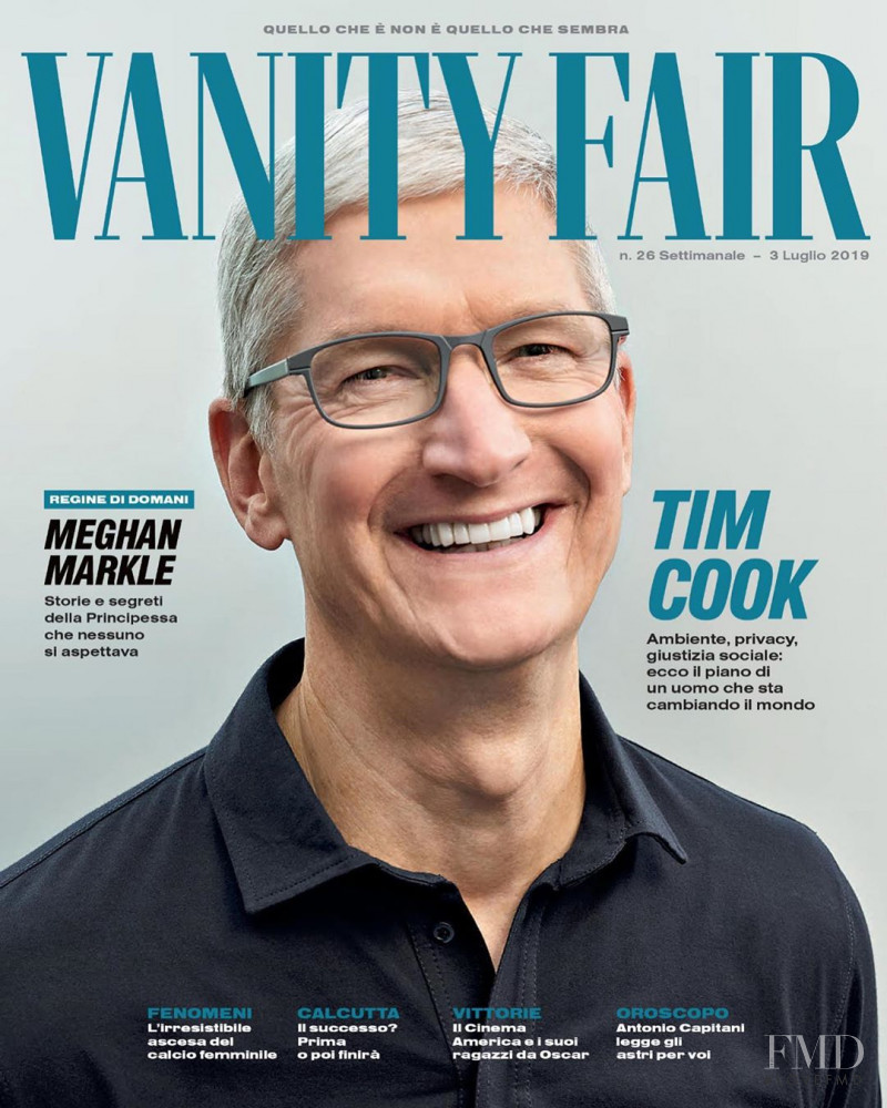 Tim Cook featured on the Vanity Fair Italy cover from July 2019