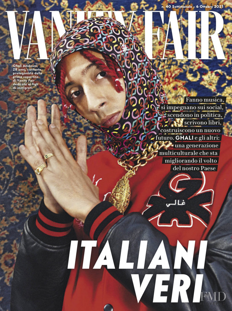 Ghali featured on the Vanity Fair Italy cover from October 2021