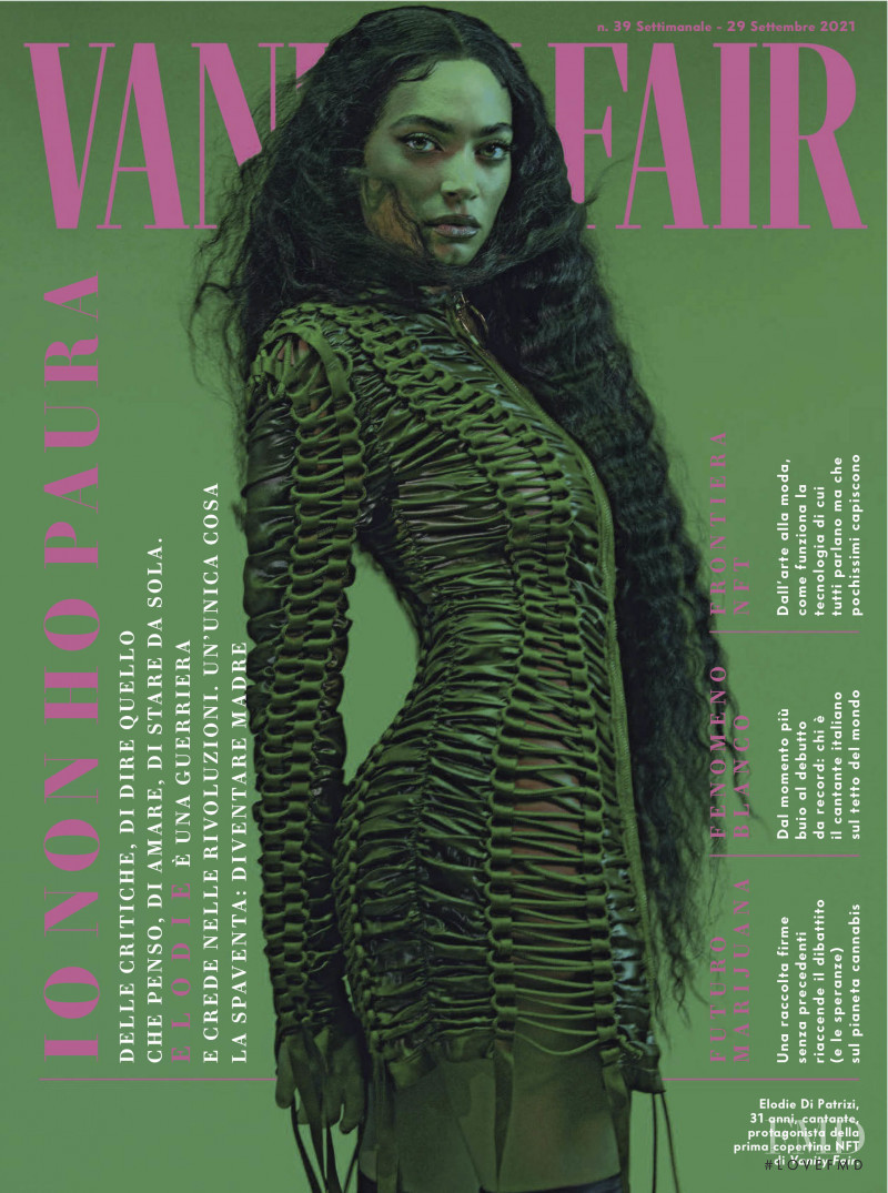 Elodie featured on the Vanity Fair Italy cover from September 2021