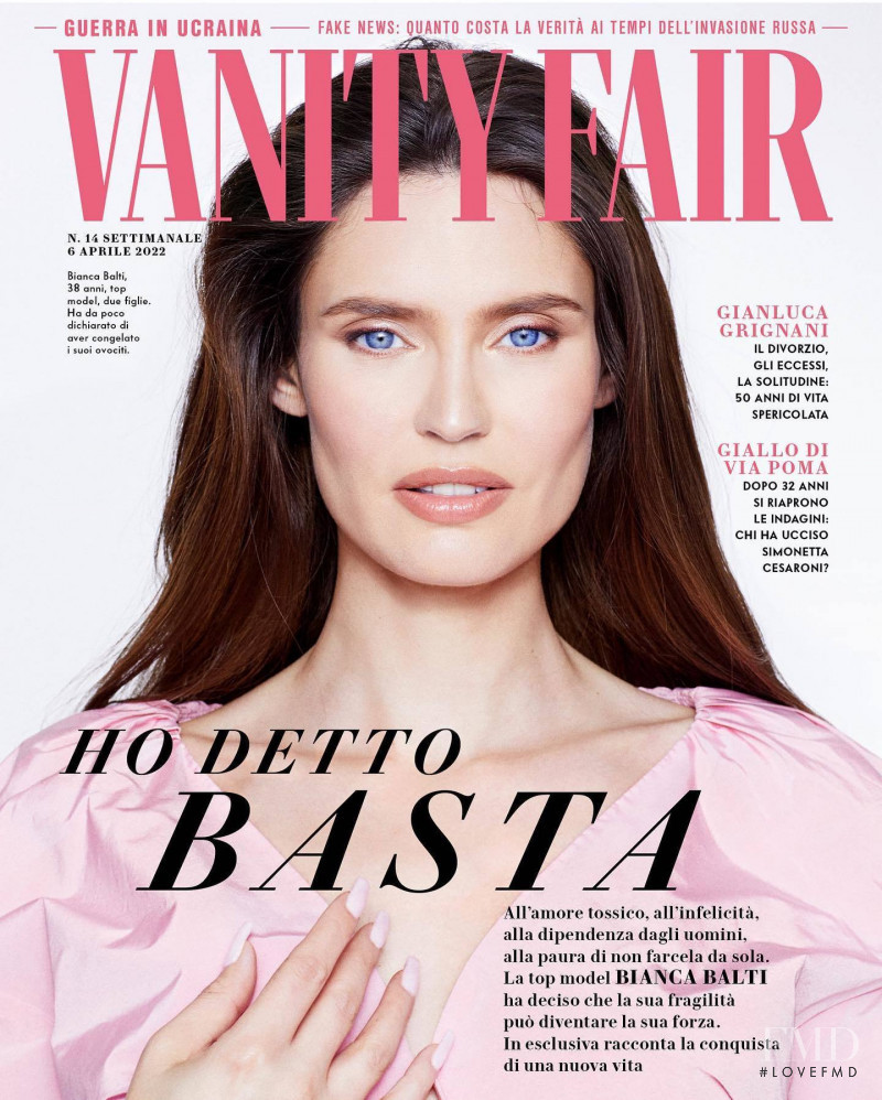 Bianca Balti featured on the Vanity Fair Italy cover from April 2022