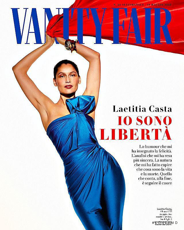Laetitia Casta featured on the Vanity Fair Italy cover from May 2022