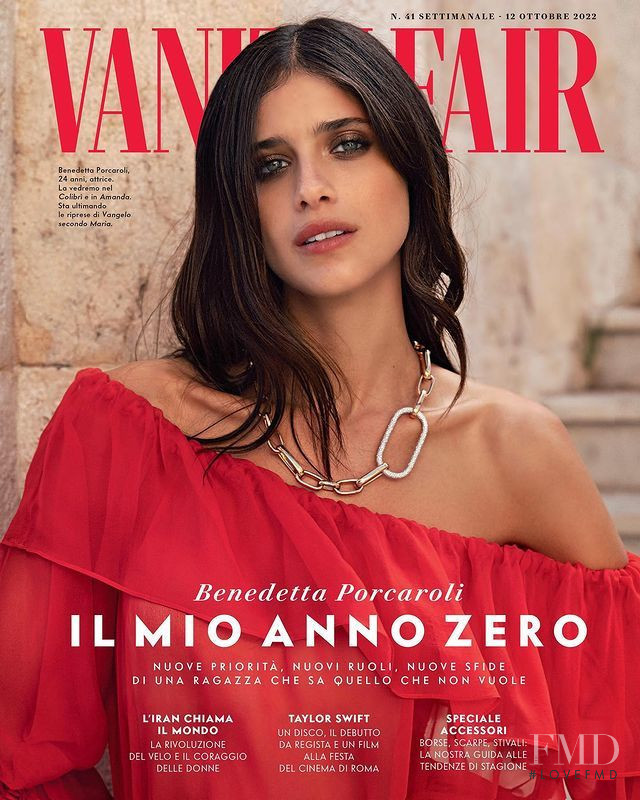 Benedetta Porcaroli featured on the Vanity Fair Italy cover from October 2022