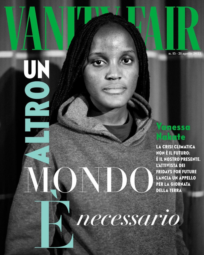 Vanessa Nakate featured on the Vanity Fair Italy cover from April 2023