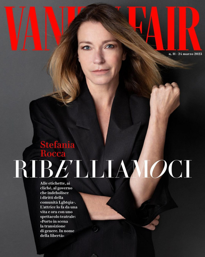 Stefania Rocca featured on the Vanity Fair Italy cover from March 2023