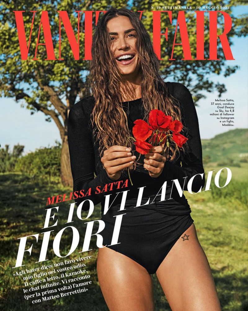 Melissa Satta featured on the Vanity Fair Italy cover from May 2023
