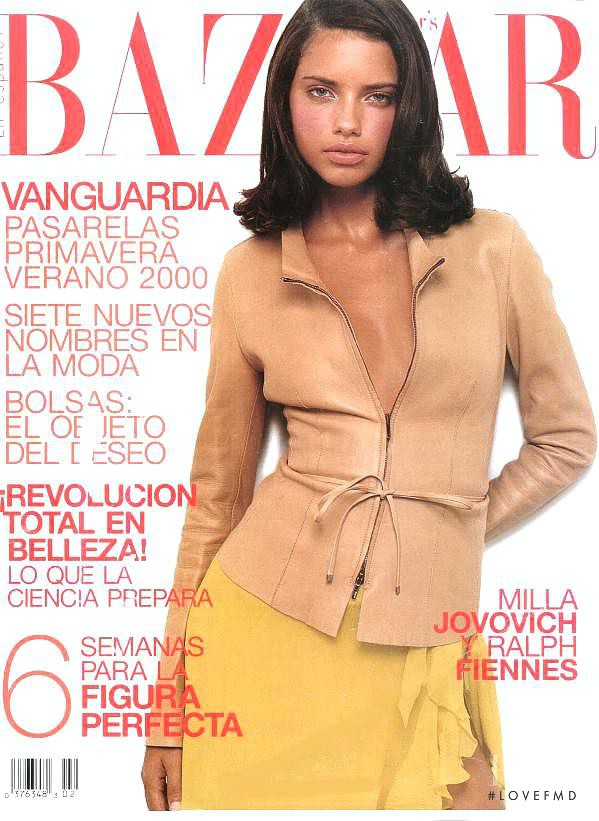 Adriana Lima featured on the Harper\'s Bazaar Mexico cover from February 2000