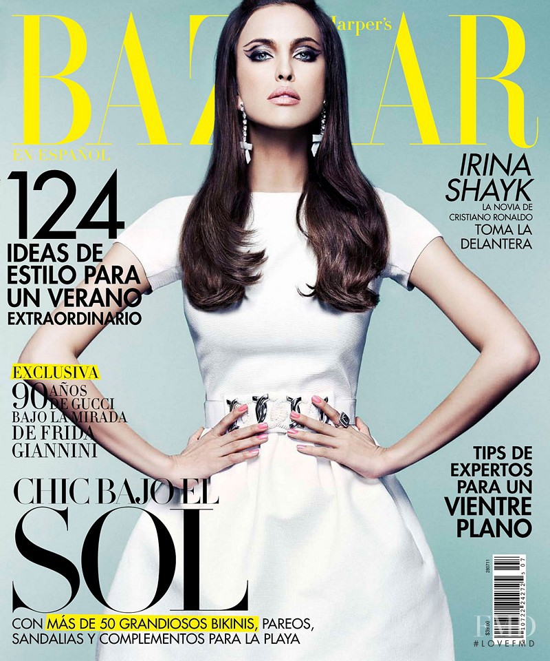Irina Shayk featured on the Harper\'s Bazaar Mexico cover from July 2011