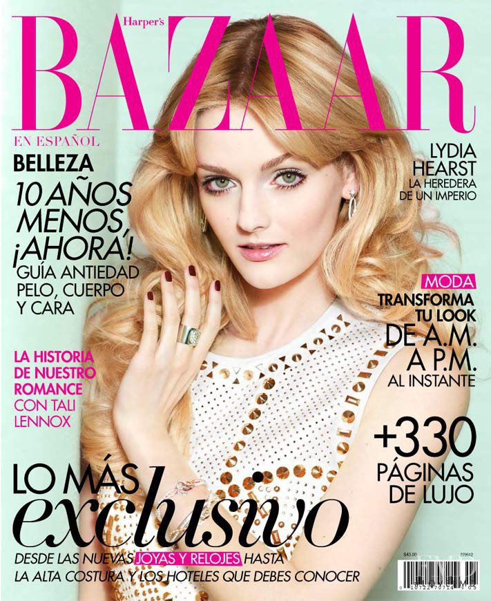 Lydia Hearst featured on the Harper\'s Bazaar Mexico cover from May 2012
