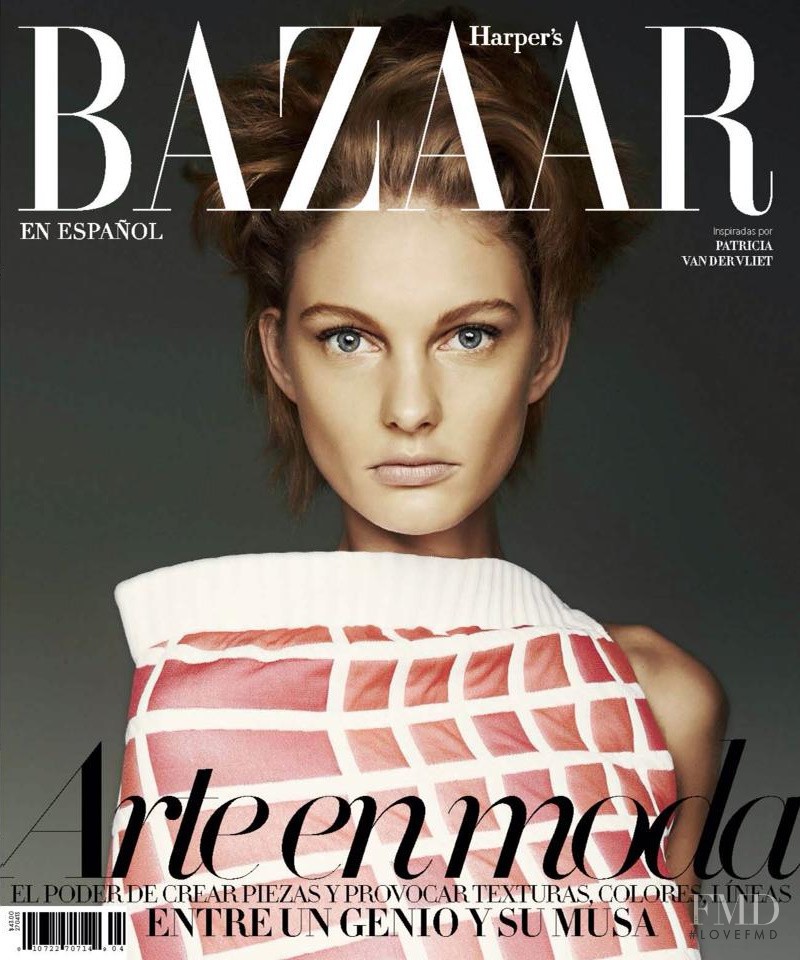 Patricia van der Vliet featured on the Harper\'s Bazaar Mexico cover from April 2013