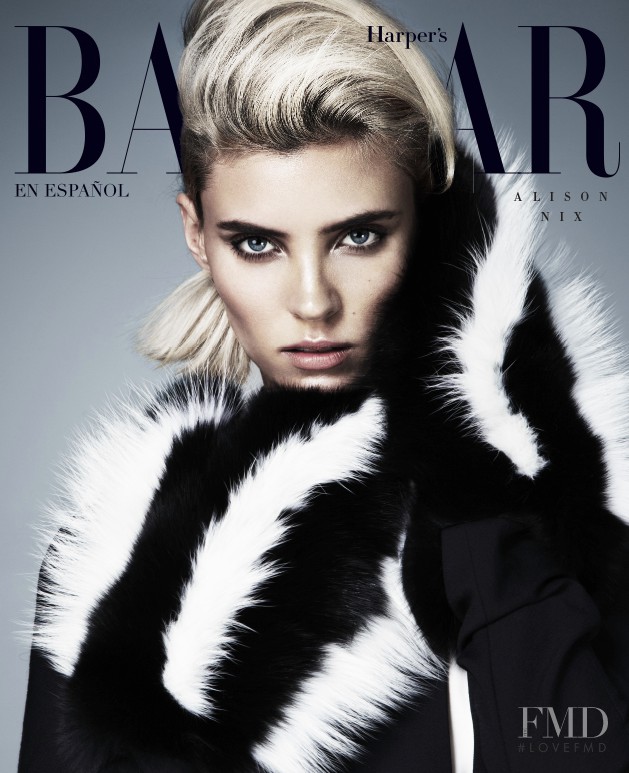 Alison Nix featured on the Harper\'s Bazaar Mexico cover from October 2013