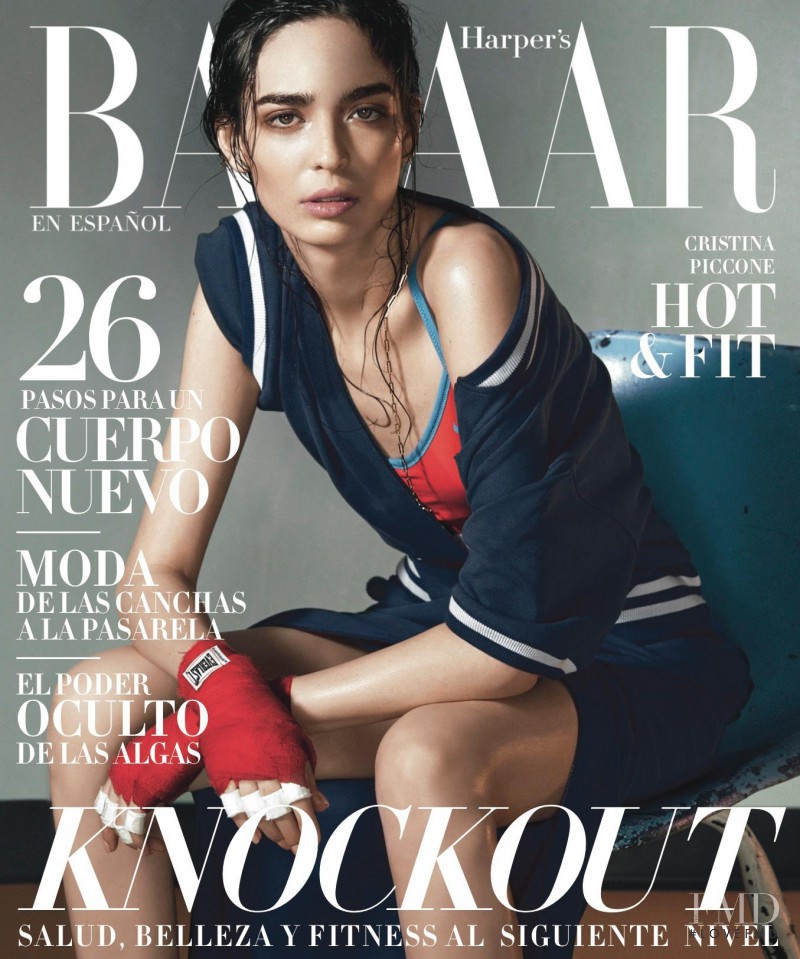 Cristina Piccone featured on the Harper\'s Bazaar Mexico cover from July 2014