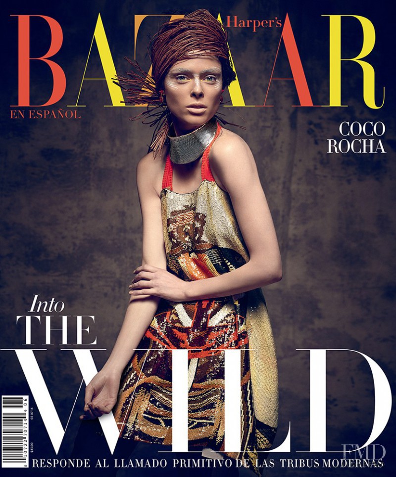 Coco Rocha featured on the Harper\'s Bazaar Mexico cover from June 2014