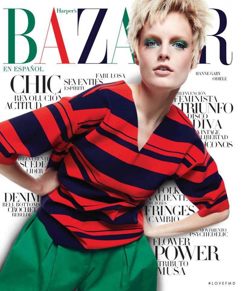 Hanne Gaby Odiele featured on the Harper\'s Bazaar Mexico cover from April 2015