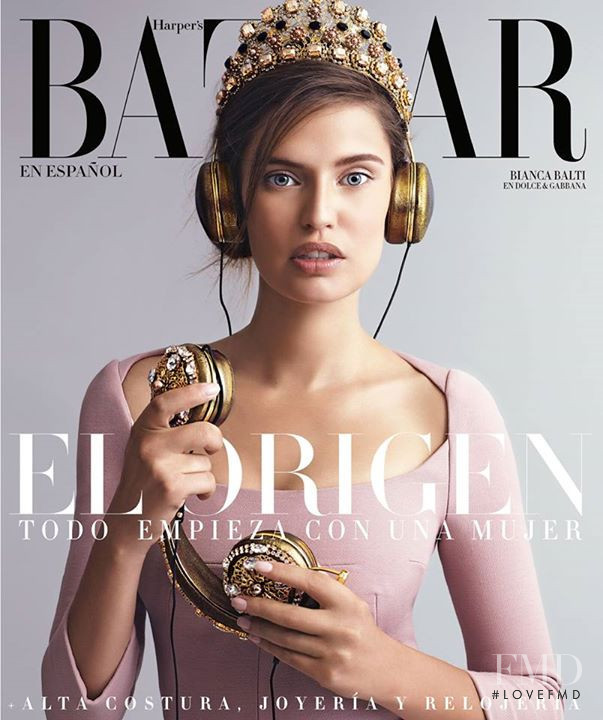 Bianca Balti featured on the Harper\'s Bazaar Mexico cover from November 2015