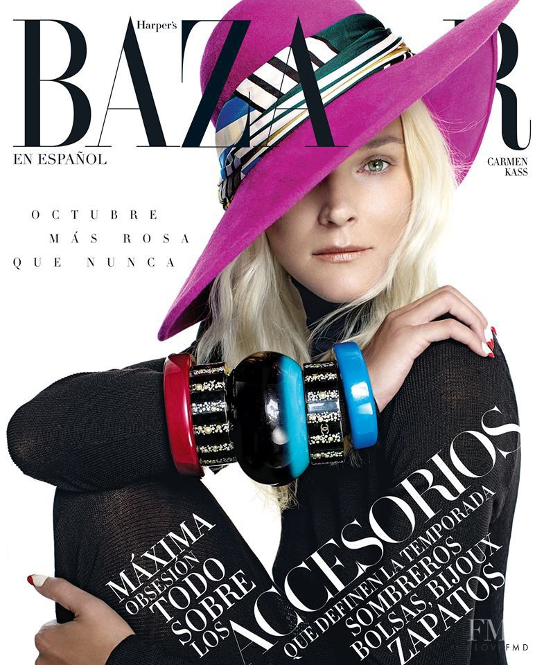 Carmen Kass featured on the Harper\'s Bazaar Mexico cover from October 2015