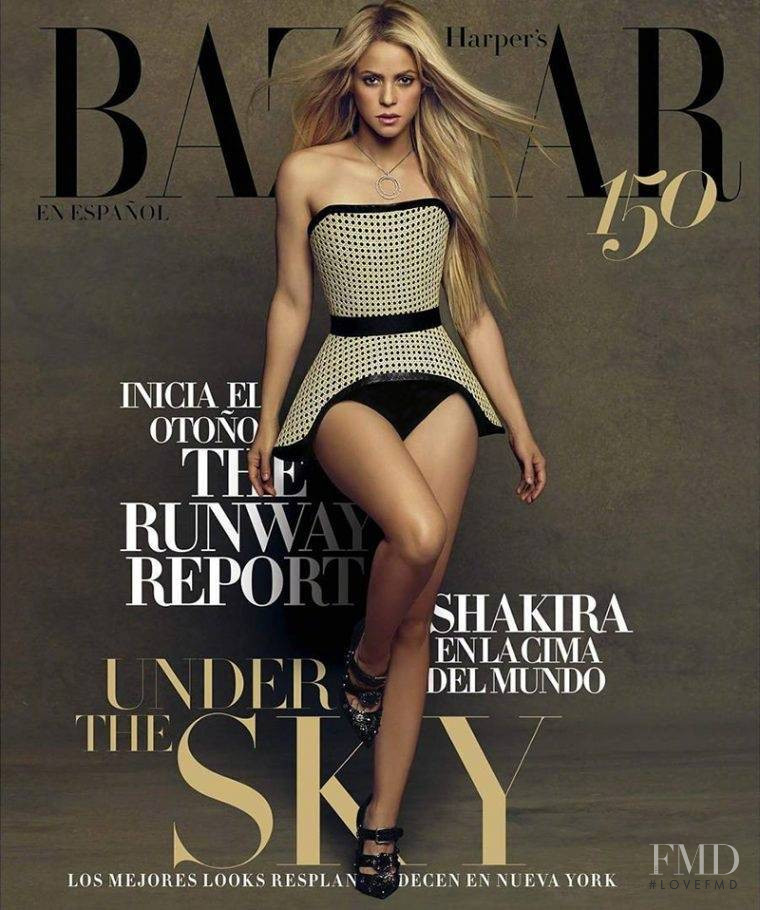 Shakira  featured on the Harper\'s Bazaar Mexico cover from August 2017