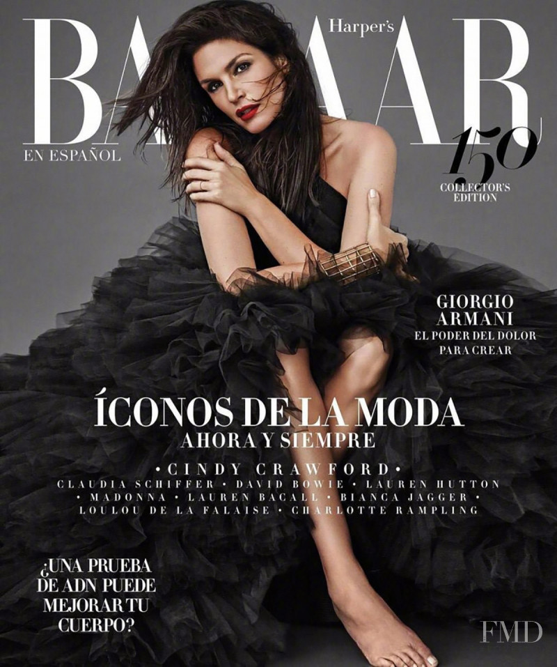 Cindy Crawford featured on the Harper\'s Bazaar Mexico cover from November 2017