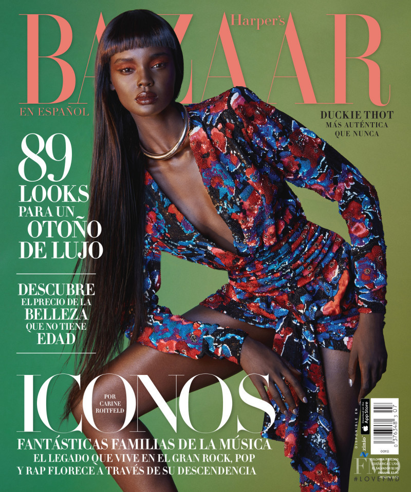 Duckie Thot featured on the Harper\'s Bazaar Mexico cover from September 2018