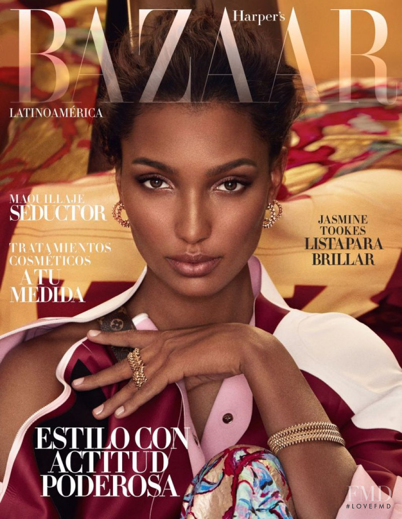 Jasmine Tookes featured on the Harper\'s Bazaar Mexico cover from April 2019