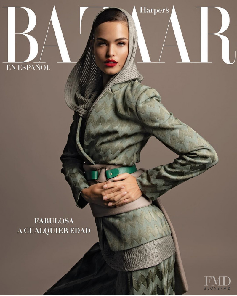 Robin Holzken featured on the Harper\'s Bazaar Mexico cover from October 2019