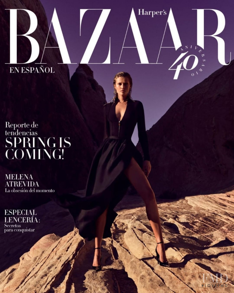 Toni Garrn featured on the Harper\'s Bazaar Mexico cover from February 2020