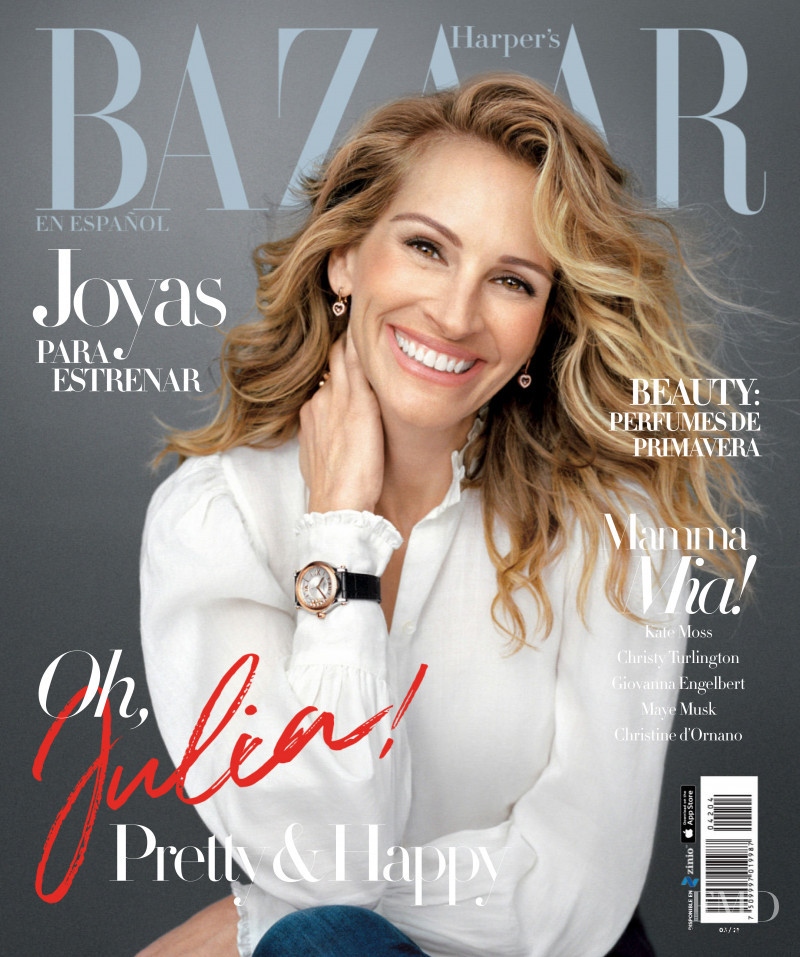 Julia Roberts featured on the Harper\'s Bazaar Mexico cover from May 2021
