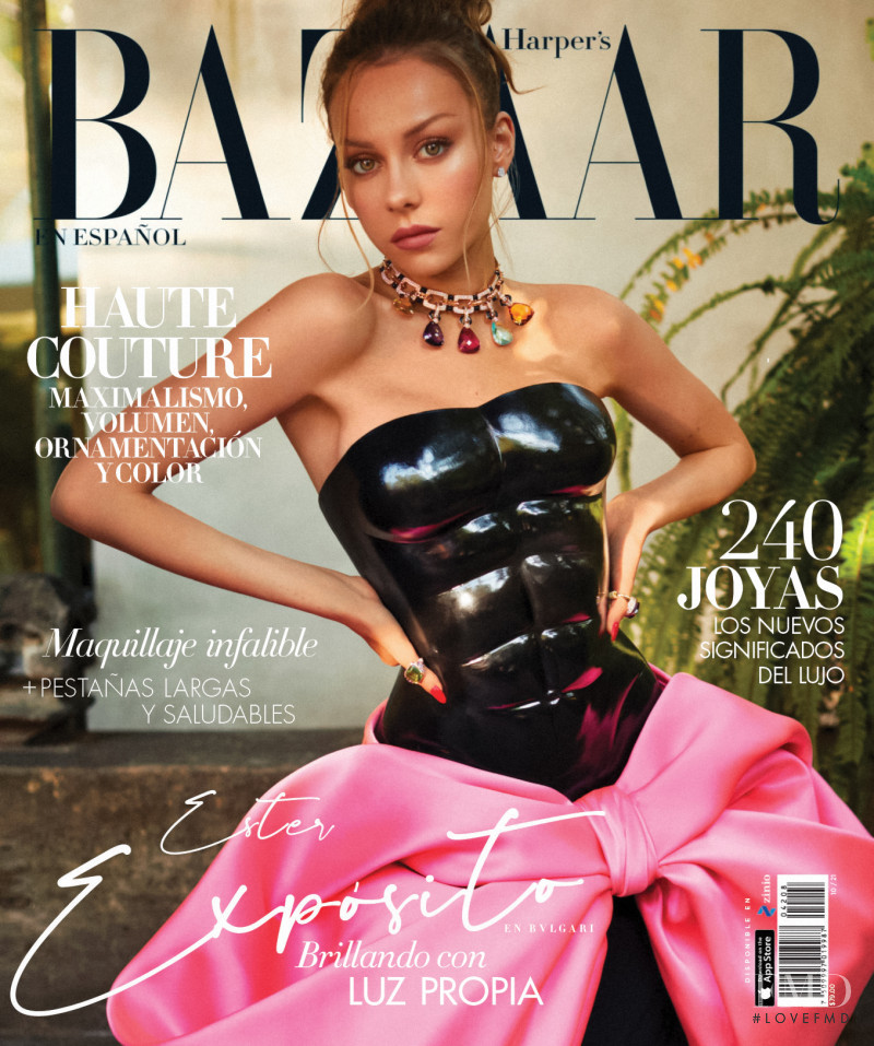 Ester Expósito featured on the Harper\'s Bazaar Mexico cover from October 2021