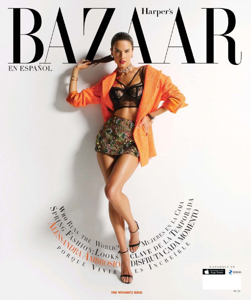 Alessandra Ambrosio featured on the Harper\'s Bazaar Mexico cover from February 2022