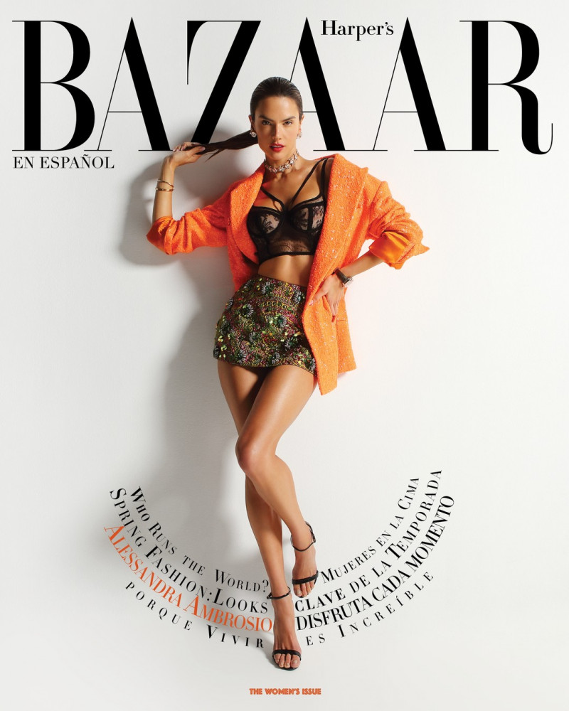 Alessandra Ambrosio featured on the Harper\'s Bazaar Mexico cover from March 2022