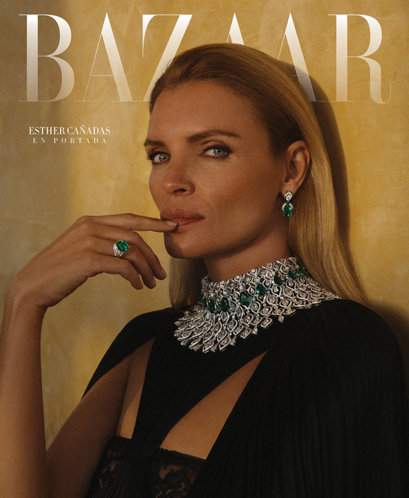 Esther Cañadas featured on the Harper\'s Bazaar Mexico cover from October 2022