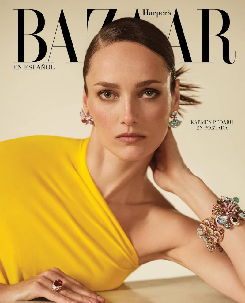 Karmen Pedaru featured on the Harper\'s Bazaar Mexico cover from October 2023