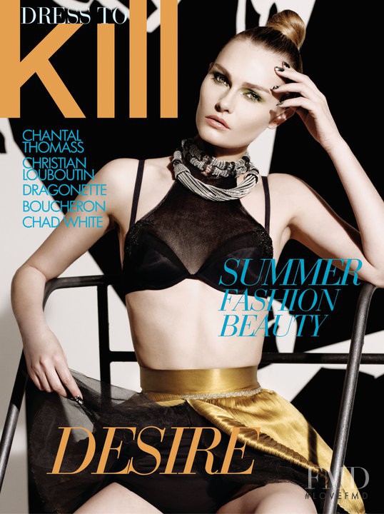 Tatyana Usova featured on the Dress To Kill Magazine cover from June 2010