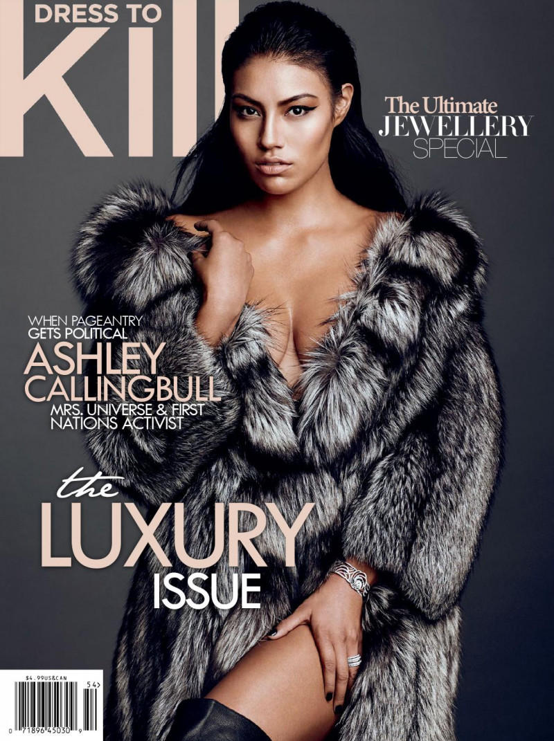 Ashley Callingbull featured on the Dress To Kill Magazine cover from December 2015