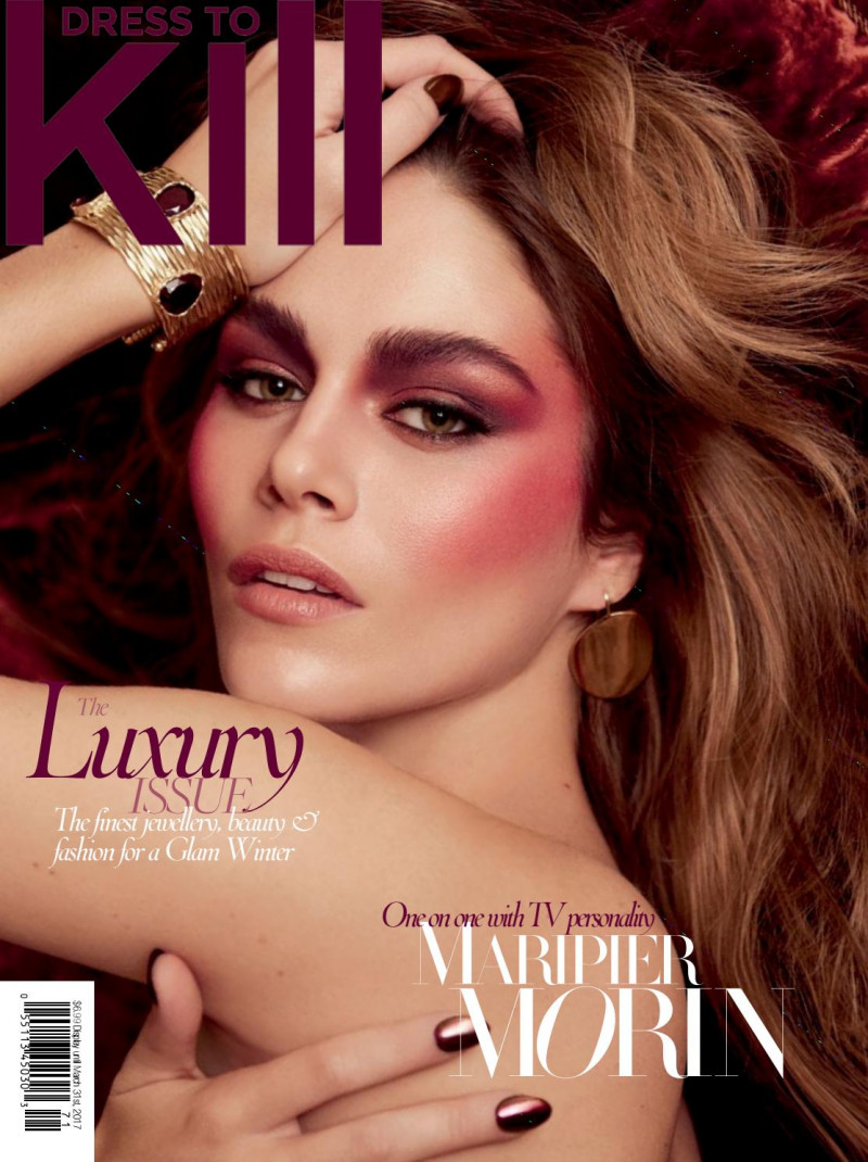 Maripier Morin featured on the Dress To Kill Magazine cover from December 2016