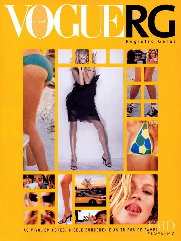 Gisele Bundchen featured on the RG Vogue Brazil cover from May 2001