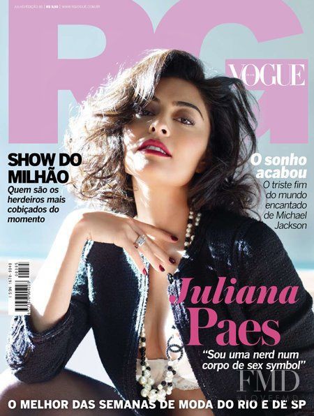 Juliana Paes featured on the RG Vogue Brazil cover from July 2009