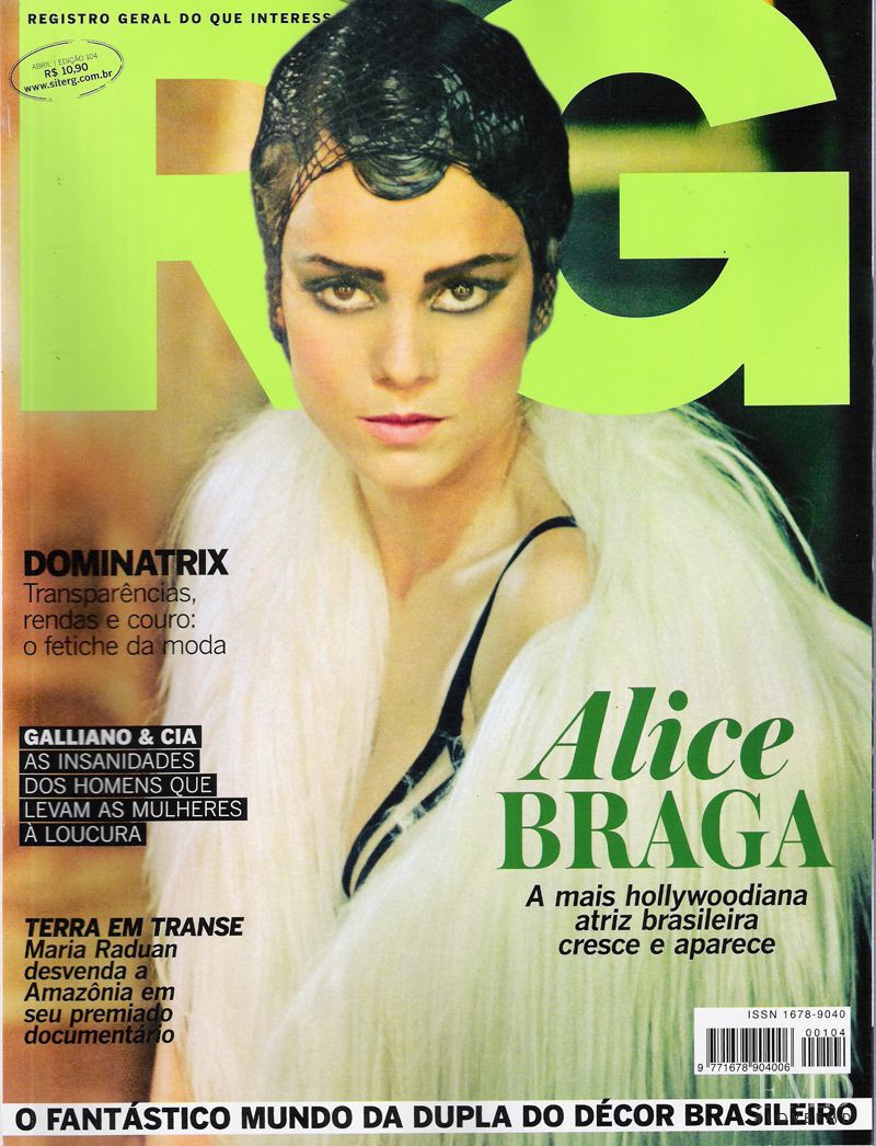 Alice Braga featured on the RG Vogue Brazil cover from April 2011