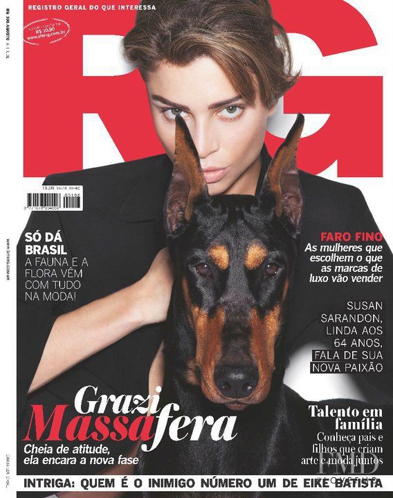 Grazielli Massafera featured on the RG Vogue Brazil cover from August 2011