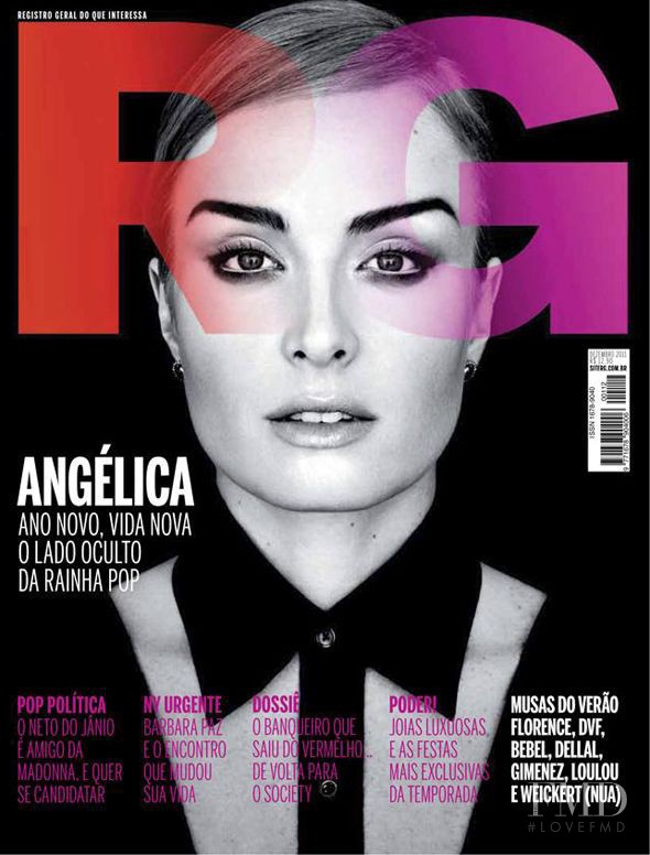 Angélica featured on the RG Vogue Brazil cover from December 2011