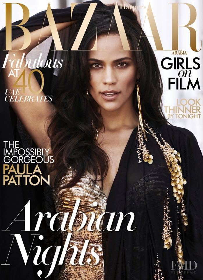 Paula Patton featured on the Harper\'s Bazaar Arabia cover from December 2011