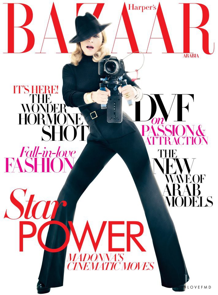 Madonna featured on the Harper\'s Bazaar Arabia cover from February 2012