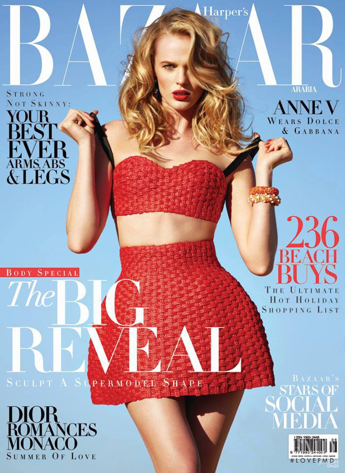 Anne Vyalitsyna featured on the Harper\'s Bazaar Arabia cover from June 2013